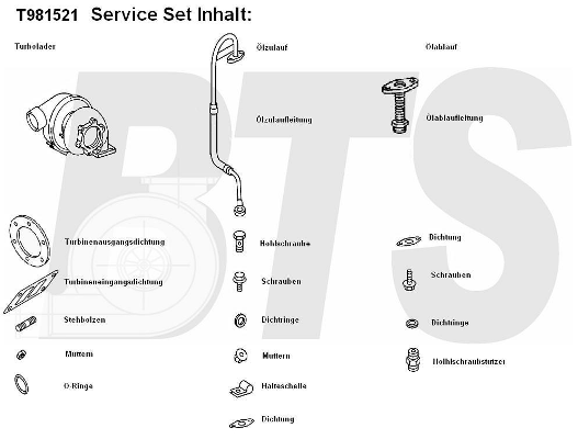 Compresor,sistem de supraalimentare T981521 BTS Turbo